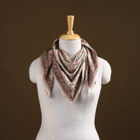 Pedana Hand Block Print Natural Dyed Cotton Kalamkari Scarf 36