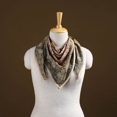 Pedana Hand Block Print Natural Dyed Cotton Kalamkari Scarf 37