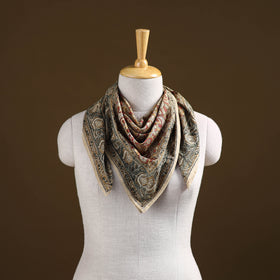 Pedana Hand Block Print Natural Dyed Cotton Kalamkari Scarf 37