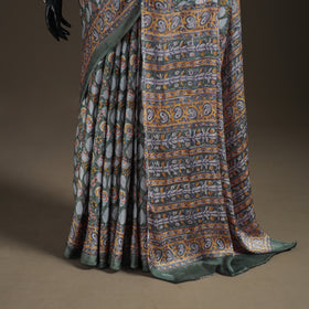 Sanganeri Hand Block Print Modal Silk Saree 01