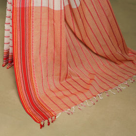 Beige - handwoven cotton begumpuri saree 26 - handcrafted