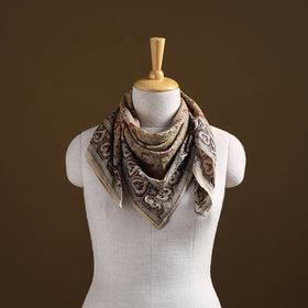 Pedana Hand Block Print Natural Dyed Cotton Kalamkari Scarf 41