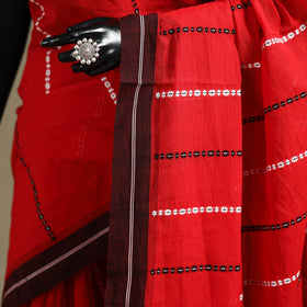 Red - Bengal Handwoven Cotton Begumpuri Saree 28