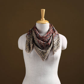 Pedana Hand Block Print Natural Dyed Cotton Kalamkari Scarf 42