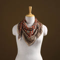 Pedana Hand Block Print Natural Dyed Cotton Kalamkari Scarf 43