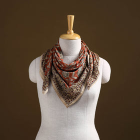 Pedana Hand Block Print Natural Dyed Cotton Kalamkari Scarf 43