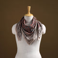 Pedana Hand Block Print Natural Dyed Cotton Kalamkari Scarf 45