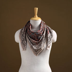 Pedana Hand Block Print Natural Dyed Cotton Kalamkari Scarf 45