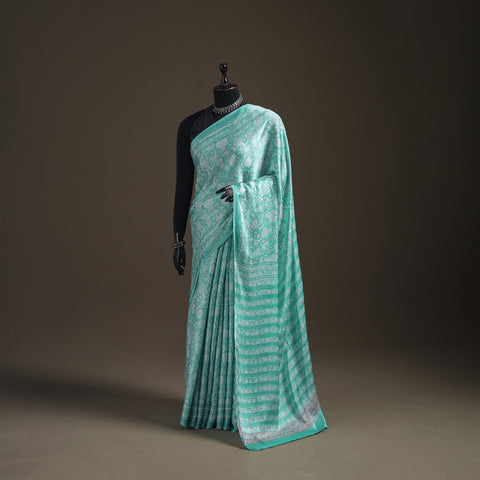 Sanganeri Hand Block Print Modal Silk Saree 03