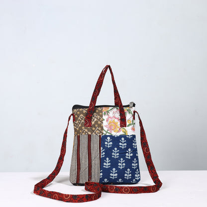 Multicolor - Handmade Quilted Cotton Patchwork Sling Bag 48