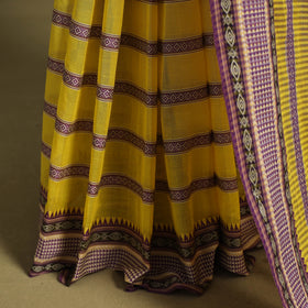 Yellow - handwoven cotton begumpuri saree 28 - handcrafted