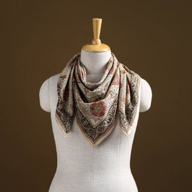 Pedana Hand Block Print Natural Dyed Cotton Kalamkari Scarf 50