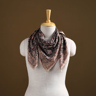 Pedana Hand Block Print Natural Dyed Cotton Kalamkari Scarf 51