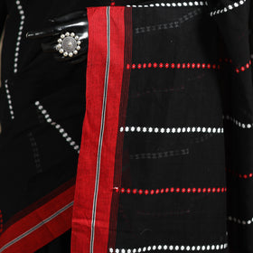 Black - Bengal Handwoven Cotton Begumpuri Saree 32