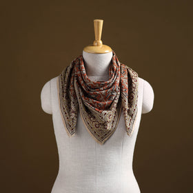 Pedana Hand Block Print Natural Dyed Cotton Kalamkari Scarf 53