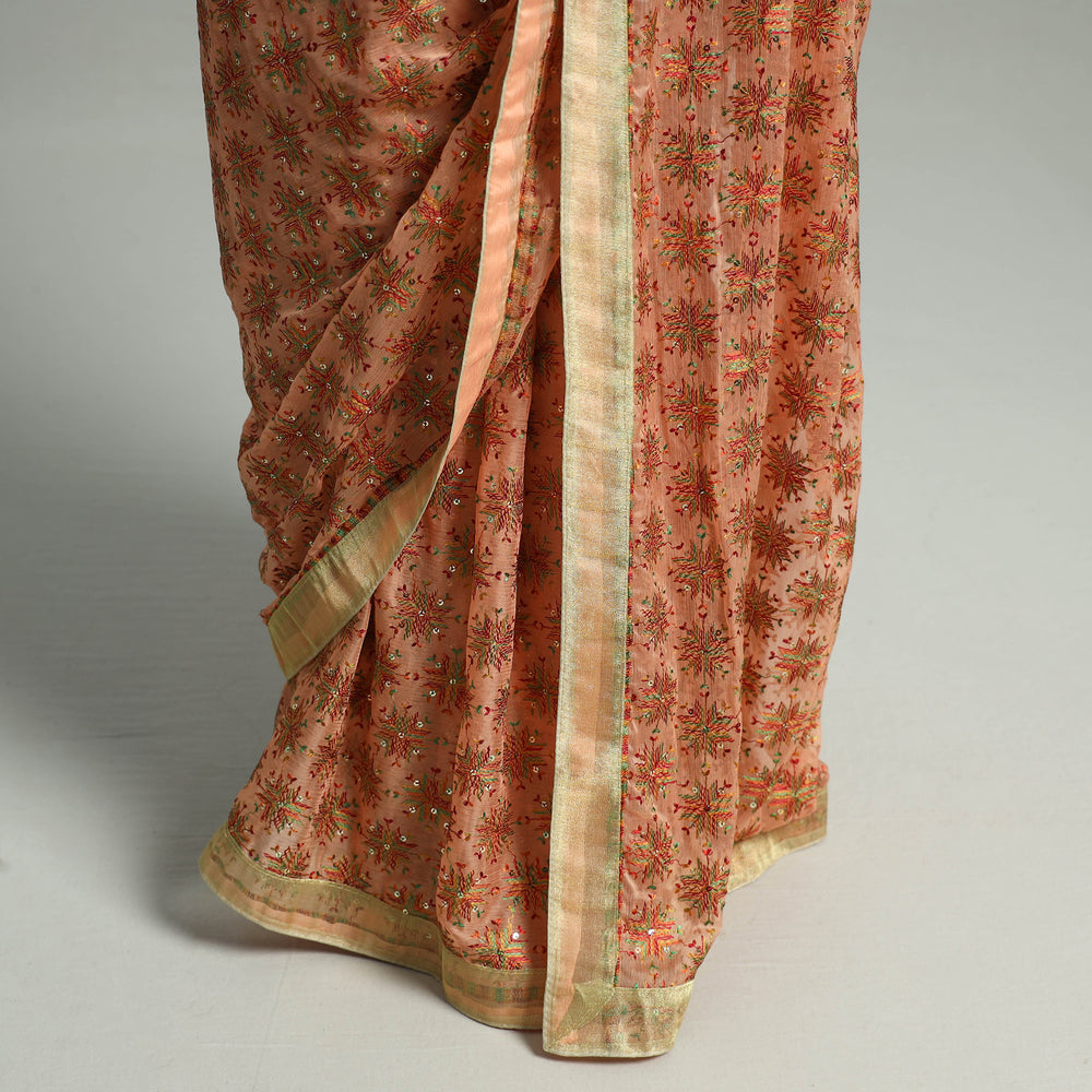 Phulkari Embroidery Saree