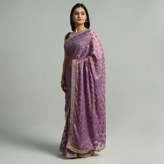 Phulkari Embroidery Saree