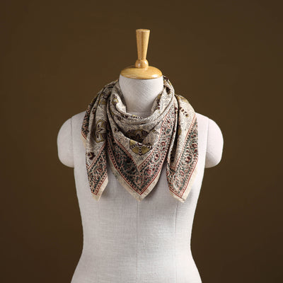 Pedana Hand Block Print Natural Dyed Cotton Kalamkari Scarf 57