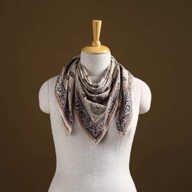 Pedana Hand Block Print Natural Dyed Cotton Kalamkari Scarf 58