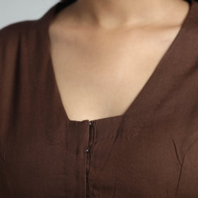 Buy Plain Linen Cotton Stitched Blouse 