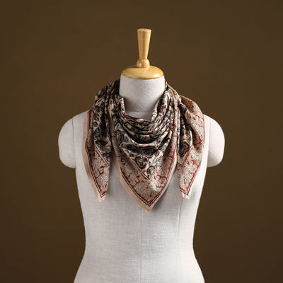 Pedana Hand Block Print Natural Dyed Cotton Kalamkari Scarf 62