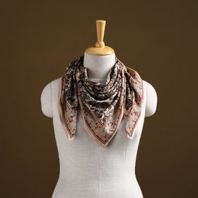 Pedana Hand Block Print Natural Dyed Cotton Kalamkari Scarf 62