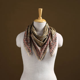 Pedana Hand Block Print Natural Dyed Cotton Kalamkari Scarf 64