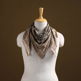 Pedana Hand Block Print Natural Dyed Cotton Kalamkari Scarf 65
