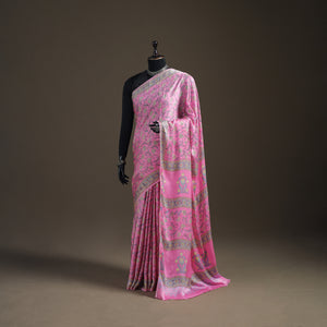 Sanganeri Hand Block Print Modal Silk Saree 08