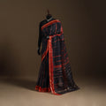 Black - kota doria silk tie-dye shibori saree 05