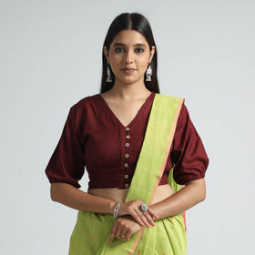 Buy Plain Linen Cotton Stitched Blouse Online at iTokri.com