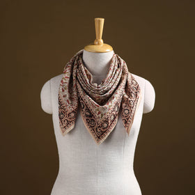 Pedana Hand Block Print Natural Dyed Cotton Kalamkari Scarf 67