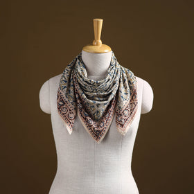 Pedana Hand Block Print Natural Dyed Cotton Kalamkari Scarf 68