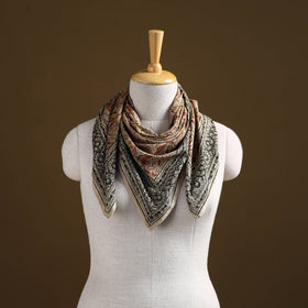 Pedana Hand Block Print Natural Dyed Cotton Kalamkari Scarf 71