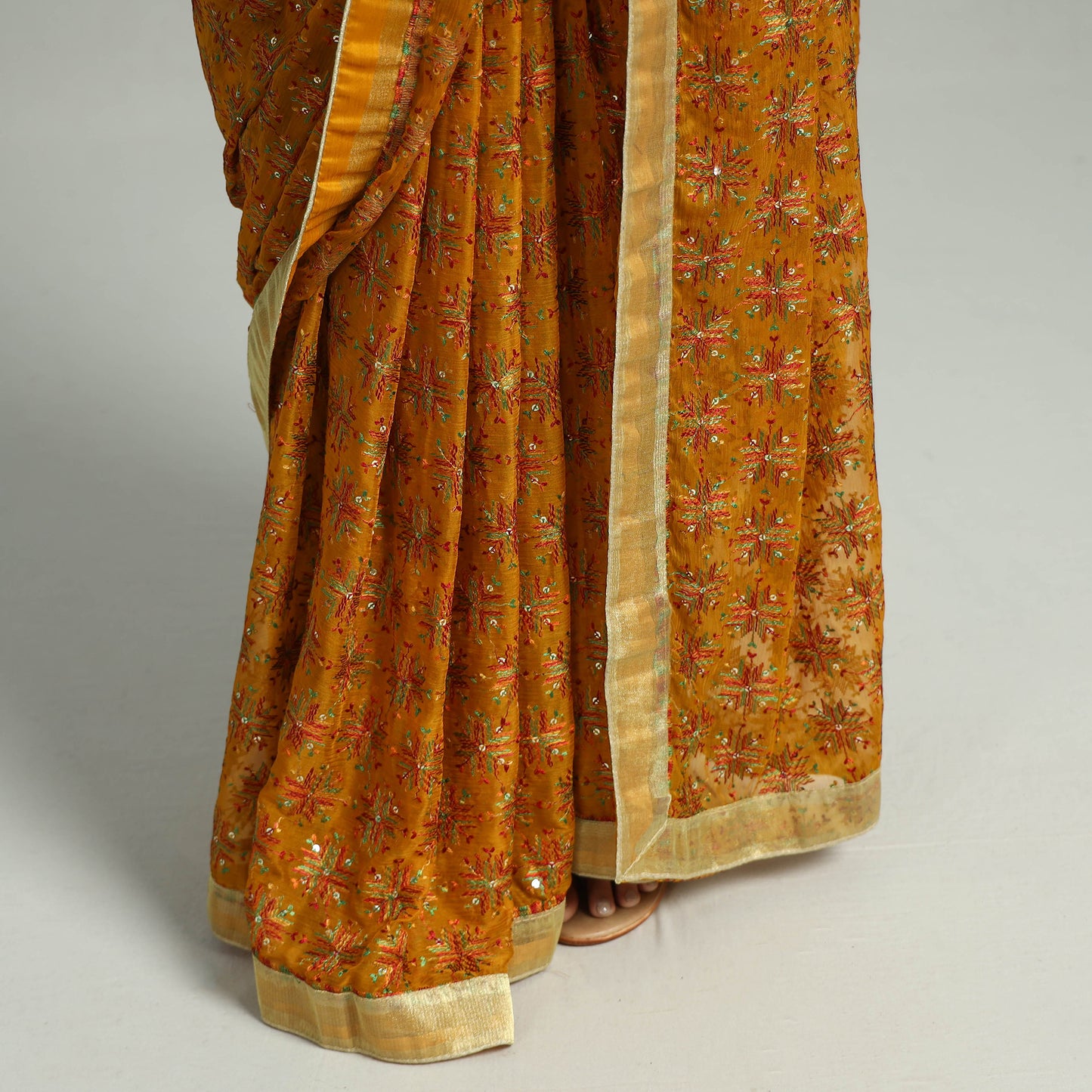 Phulkari Embroidery Saree