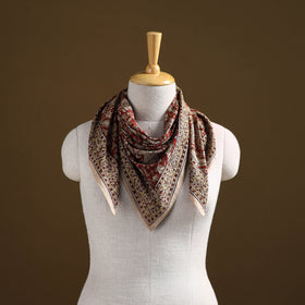 Pedana Hand Block Print Natural Dyed Cotton Kalamkari Scarf 72