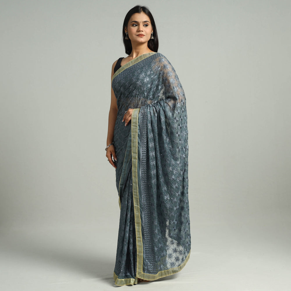 Phulkari Embroidery Saree