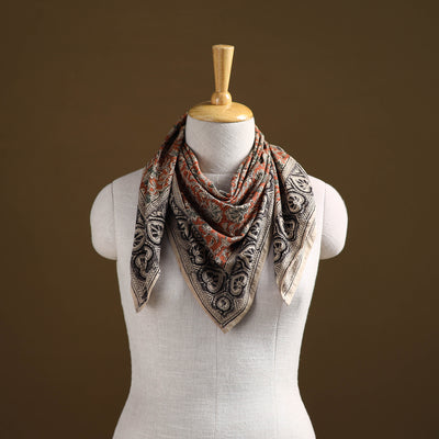 Pedana Hand Block Print Natural Dyed Cotton Kalamkari Scarf 76