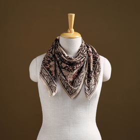 Pedana Hand Block Print Natural Dyed Cotton Kalamkari Scarf 77