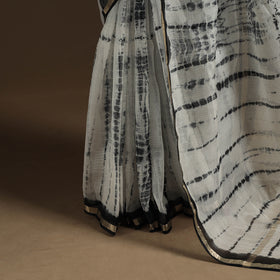 White - kota doria silk tie-dye shibori saree 06