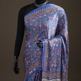 Modal Silk Mirror Work Sanganeri Hand Block Print Saree 10