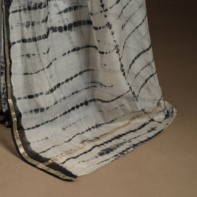 White - kota doria silk tie-dye shibori saree 06