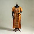 Bengal Kantha Hand Embroidery Cotton Long Kaftan 17