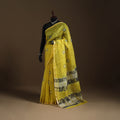 Yellow - kota doria silk tie-dye shibori saree 07