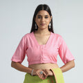 Buy Plain Linen Cotton Stitched Blouse Online at iTokri.com