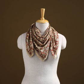 Pedana Hand Block Print Natural Dyed Cotton Kalamkari Scarf 82