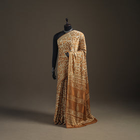 Modal Silk Batik Hand Block Print Saree 12