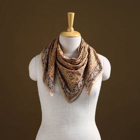 Pedana Hand Block Print Natural Dyed Cotton Kalamkari Scarf 88