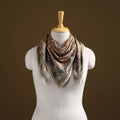 Pedana Hand Block Print Natural Dyed Cotton Kalamkari Scarf 90