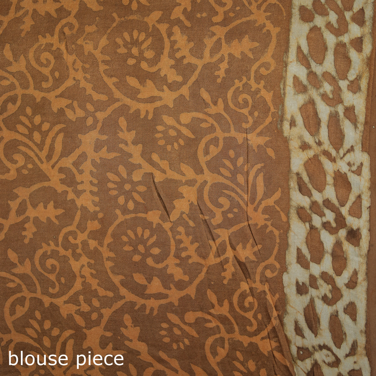 Modal Silk Batik Hand Block Print Saree 12